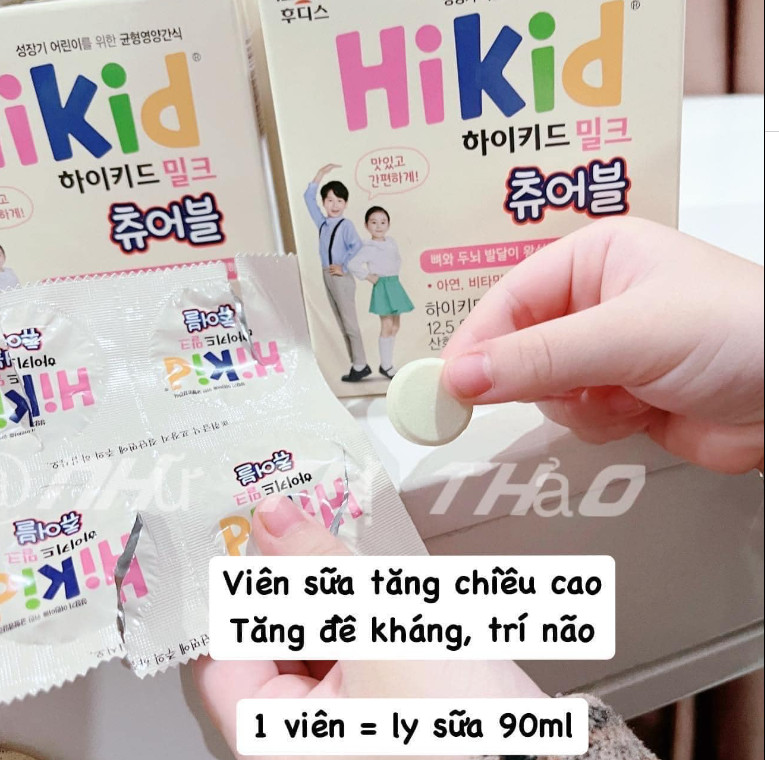 1 hộp 60 viên Sữa Hikid ILdong Hàn Quốc dạng kẹo viên (1-12 tuổi)